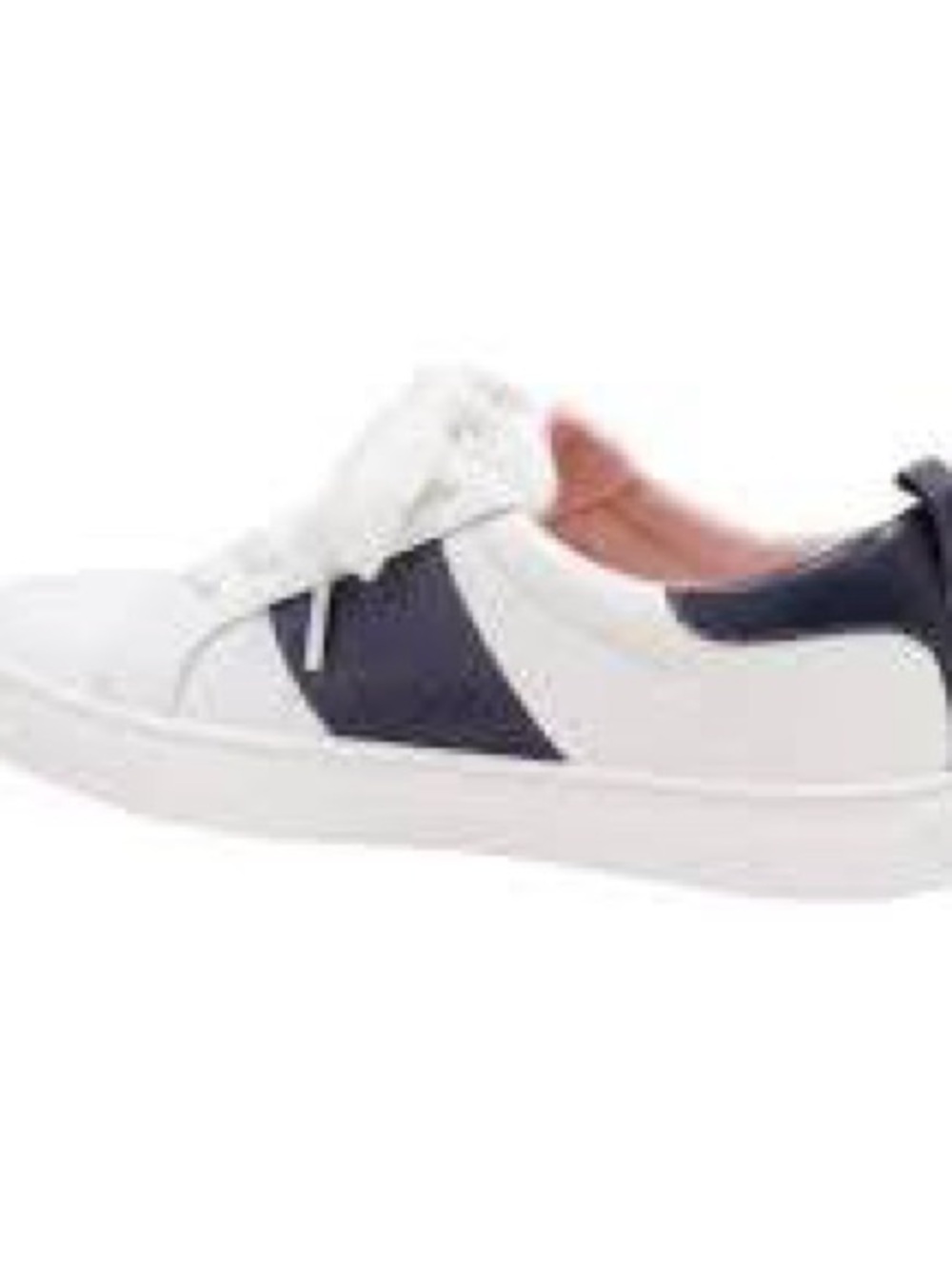 Kate Spade Adorn White and Black Leather Sneakers - Size 8 - Picture 3 of 13